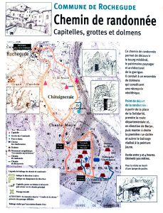 Rochegude (Gard). Plan des Capitelles, grottes et dolmens