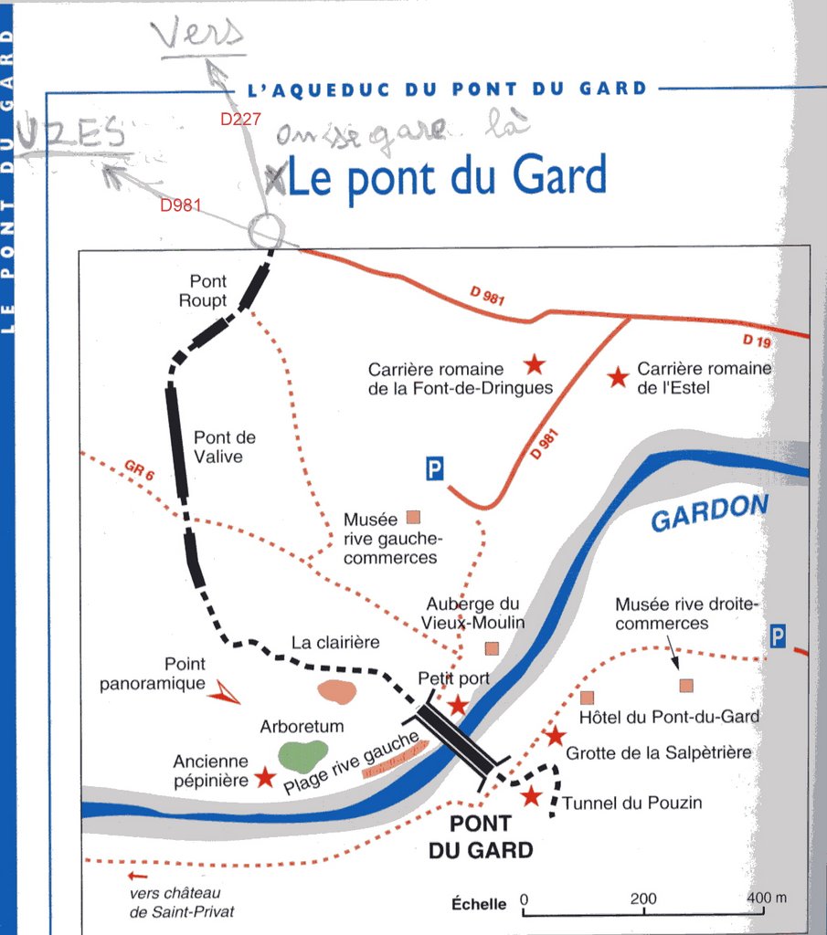 Document d'information concernant la sortie au Pont du Gard