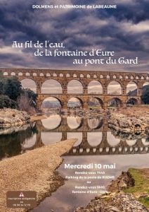 affiche présentant la sortie au pont du Gard